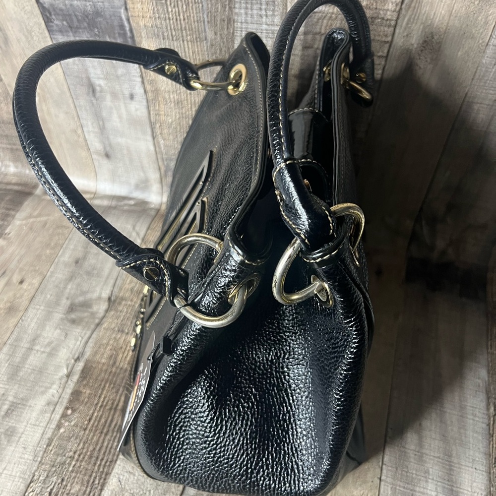 Daks black leather top handle shoulder bag - Picture 7 of 16